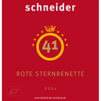 2021 Rote Sternrenette - Etikett vorne